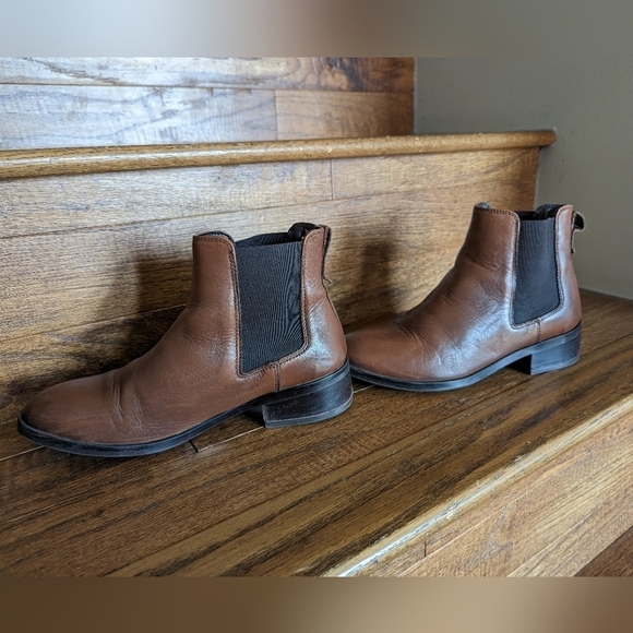 Leather boots Aldo women Wicoeni women's leather Ankle boots Sz 5, Euro 35 - Picture 1 of 8